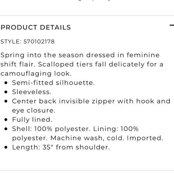 WHITE HOUSE BLACK MARKET (4) Pink scalloped tiers dress - Picture 7 of 9